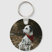 Gepersonaliseerde aangepaste hond huisdier foto aa sleutelhanger (Achterkant)