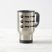 Gepersonaliseerde aangepaste hond koffie liefhebbe reisbeker (Voorkant rechts)