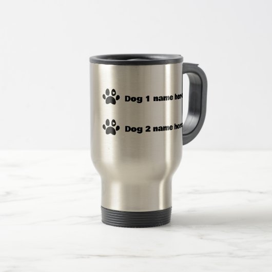 Gepersonaliseerde aangepaste hond koffie liefhebbe reisbeker (Voorkant rechts)