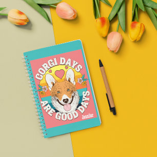 Gepersonaliseerde aangepaste hond mam corgi lover notitieboek