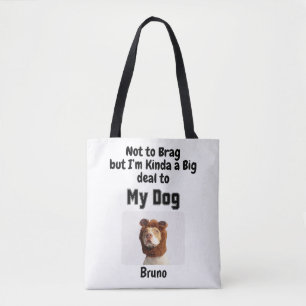 Gepersonaliseerde aangepaste hond moeder huisdier tote bag