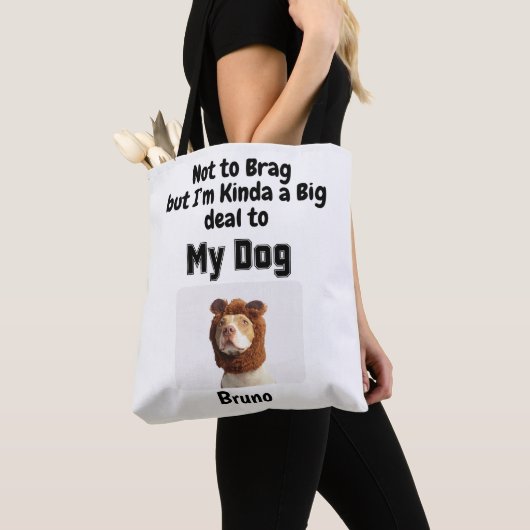 Gepersonaliseerde aangepaste hond moeder huisdier  tote bag (Dichtbij)