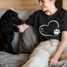 Gepersonaliseerde aangepaste hondennaam Dag mama c T-shirt