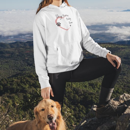 Gepersonaliseerde aangepaste hondennaam hond mam m hoodie