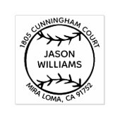 Gepersonaliseerde aangepaste honkbal retour adres   zelfinktende stempel (Design)