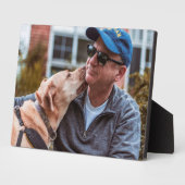 Gepersonaliseerde Aangepaste Huisdier Hond Foto Ma Fotoplaat (Zijkant)