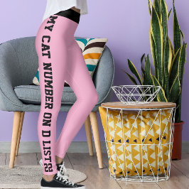 Gepersonaliseerde aangepaste huisdier kat citaat o leggings