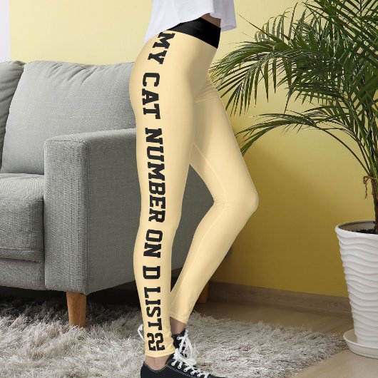 Gepersonaliseerde Aangepaste Huisdier Kat Quote op Leggings