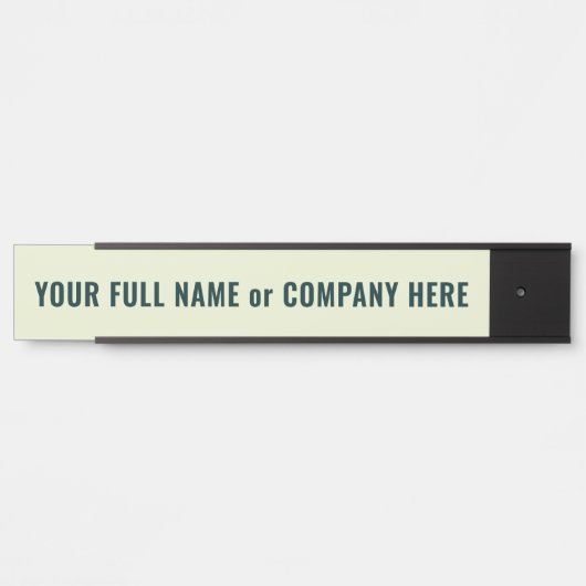 Gepersonaliseerde aangepaste Jouw naam deurbordvoo Deurbordje (Voorkant)