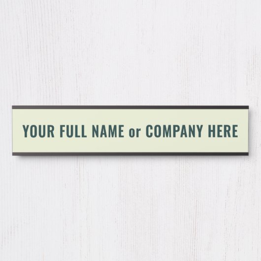 Gepersonaliseerde aangepaste Jouw naam deurbordvoo Deurbordje (Voorkant)