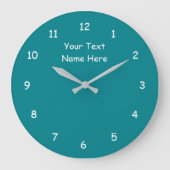 Gepersonaliseerde aangepaste Jouw tekst en kleuren Grote Klok (Voorkant)