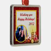 Gepersonaliseerde aangepaste kerst ornament kaars (Rechts)