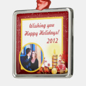 Gepersonaliseerde aangepaste kerst ornament kaars (Links)
