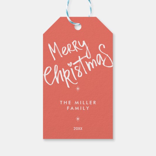 Gepersonaliseerde Aangepaste Kerst Schattigee Gift Cadeaulabel (Achterkant)