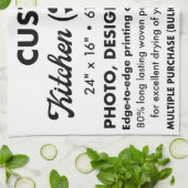Gepersonaliseerde Aangepaste Keuken Theedoek 24 "x (Gevouwen)