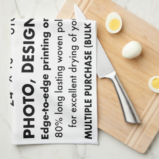 Gepersonaliseerde Aangepaste Keuken Theedoek 24 "x (Quarter Fold)