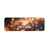 Gepersonaliseerde Aangepaste Label Gouden Glitter (Voorkant)