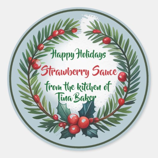 Gepersonaliseerde aangepaste labels Vakantie Feest (Voorkant)