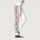 Gepersonaliseerde aangepaste leggings met uw zin (Rechts)