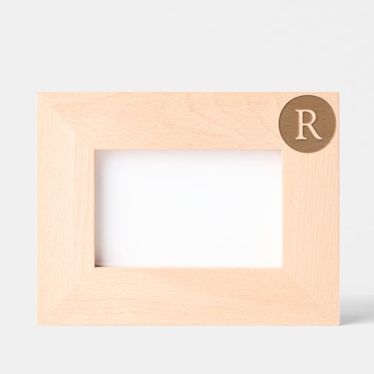 Gepersonaliseerde aangepaste letter monogram geëts gegraveerde lijstjes (Voorkant)