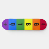 Gepersonaliseerde aangepaste LGBTQ Pride Rainbow Persoonlijk Skateboard (Horizontaal)