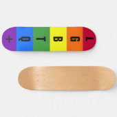 Gepersonaliseerde aangepaste LGBTQ Pride Rainbow Persoonlijk Skateboard (Horizontaal)