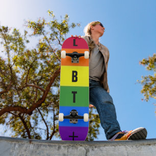 Gepersonaliseerde aangepaste LGBTQ Pride Rainbow Persoonlijk Skateboard