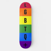Gepersonaliseerde aangepaste LGBTQ Pride Rainbow Persoonlijk Skateboard (Voorkant)