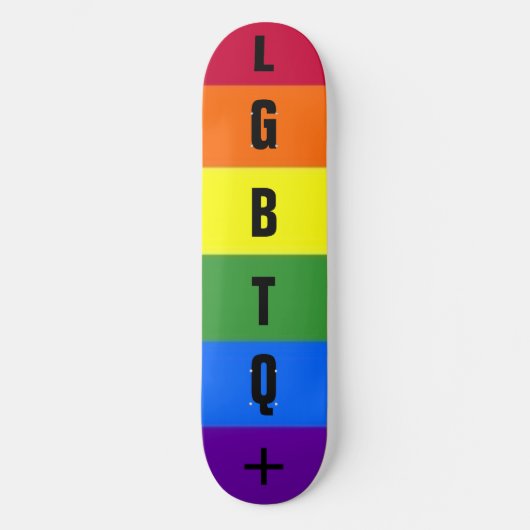 Gepersonaliseerde aangepaste LGBTQ Pride Rainbow Persoonlijk Skateboard (Voorkant)