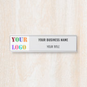 Gepersonaliseerde Aangepaste Logo Bedrijfsnaam Deu Deurbordje (Voorkant)