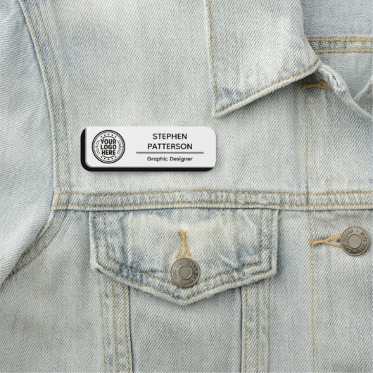 Gepersonaliseerde aangepaste Logo Classic Name Tag (In situ)