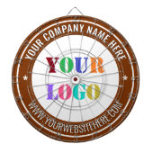 Gepersonaliseerde Aangepaste Logo en Tekst Dart Bo Dartbord (Voorkant)