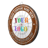 Gepersonaliseerde Aangepaste Logo en Tekst Dart Bo Dartbord (Voorkant Rechts)