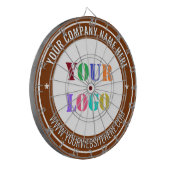 Gepersonaliseerde Aangepaste Logo en Tekst Dart Bo Dartbord (Voorkant Links)
