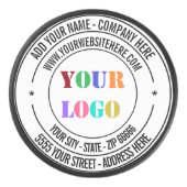 Gepersonaliseerde aangepaste Logo en tekst Hockey Puck (Voorkant)