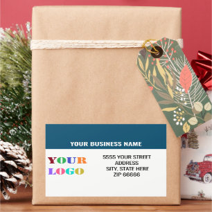 Gepersonaliseerde aangepaste Logo naam adres Stick Rechthoekige Sticker