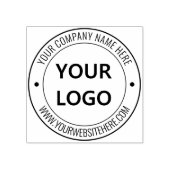 Gepersonaliseerde aangepaste Logo tekst ronde rubb Rubberstempel (Afrduk)