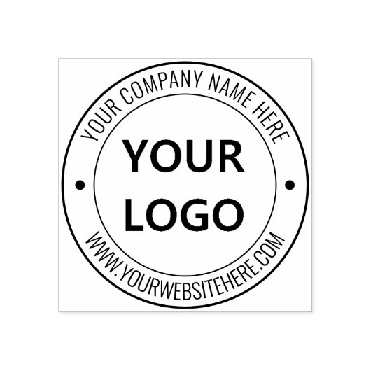 Gepersonaliseerde aangepaste Logo tekst ronde rubb Rubberstempel (Afrduk)