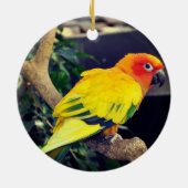 Gepersonaliseerde aangepaste Lovebird foto Keramisch Ornament (Achterkant)