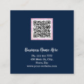 Gepersonaliseerde aangepaste minimalistische moder vierkante visitekaartje (Achterkant)