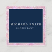 Gepersonaliseerde aangepaste minimalistische moder vierkante visitekaartje (Voorkant)