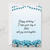 Gepersonaliseerde Aangepaste Moderne Elegante Fees Kaart (Achterkant)