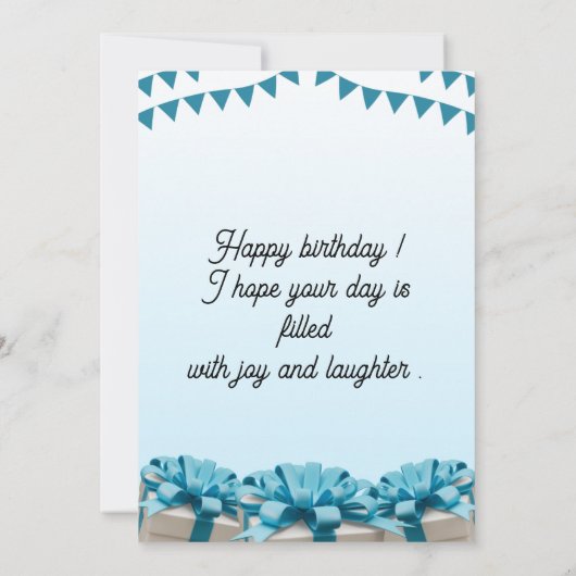 Gepersonaliseerde Aangepaste Moderne Elegante Fees Kaart (Achterkant)