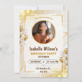 Gepersonaliseerde Aangepaste Moderne Elegante Fees Kaart (Voorkant)