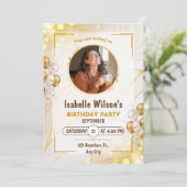 Gepersonaliseerde Aangepaste Moderne Elegante Fees Kaart (Staand voorkant)