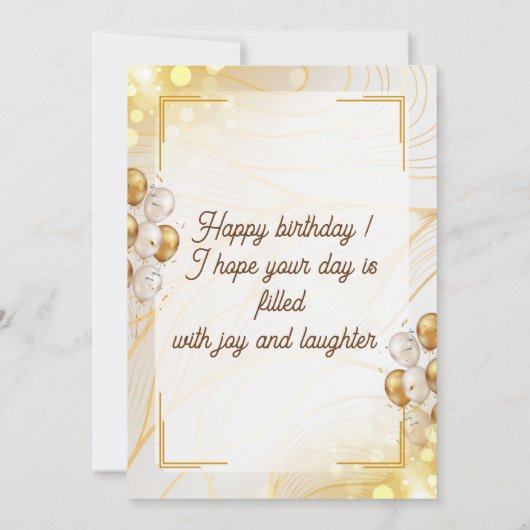 Gepersonaliseerde Aangepaste Moderne Elegante Fees Kaart (Achterkant)