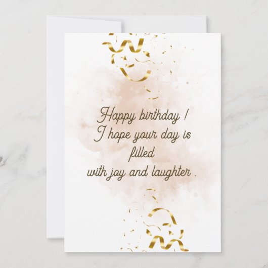 Gepersonaliseerde Aangepaste Moderne Elegante Fees Kaart (Achterkant)