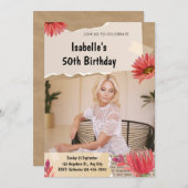 Gepersonaliseerde Aangepaste Moderne Elegante Fees Kaart (Voorkant / Achterkant)