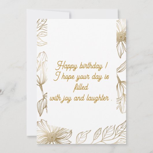 Gepersonaliseerde Aangepaste Moderne Elegante Fees Kaart (Achterkant)