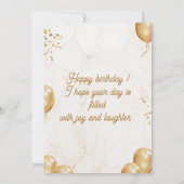 Gepersonaliseerde Aangepaste Moderne Elegante Fees Kaart (Achterkant)